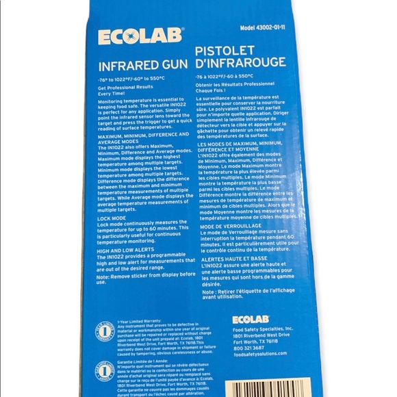 Professional Infrared Gun NWT - Ecolab - Picture 3 of 3